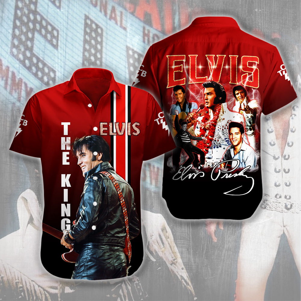 Elvis Presley Short Sleeve Button Down Shirt