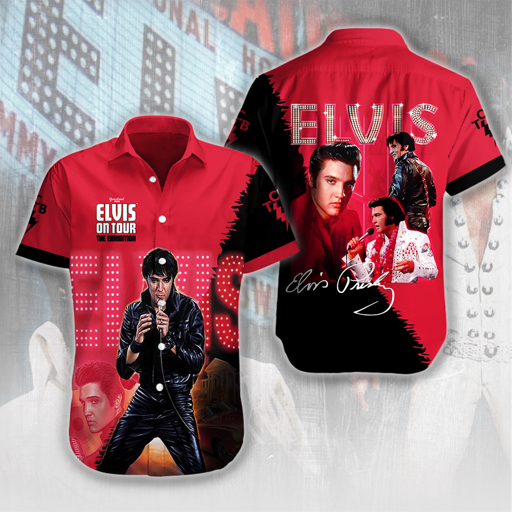 Elvis Presley Short Sleeve Button Down Shirt