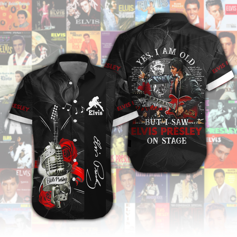 Elvis Presley Short Sleeve Button Down Shirt