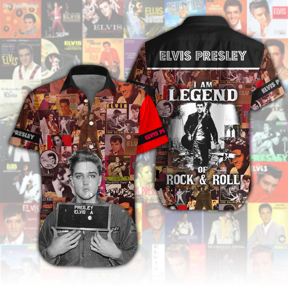 Elvis Presley Short Sleeve Button Down Shirt