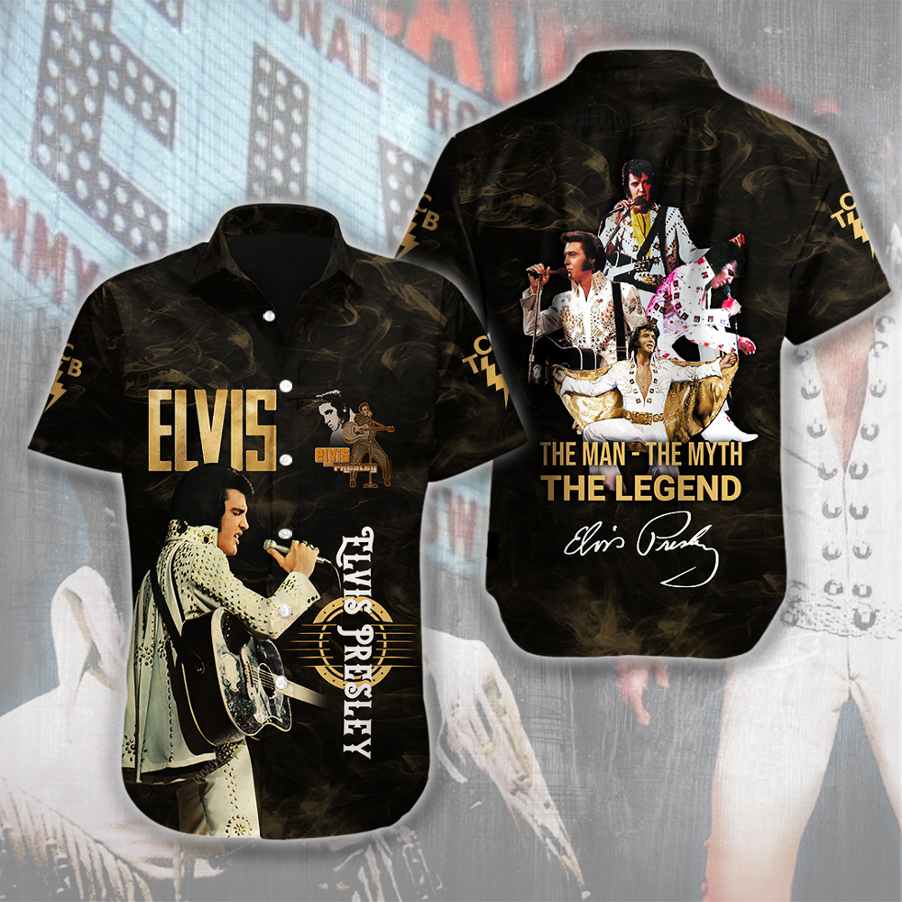 Elvis Presley Short Sleeve Button Down Shirt