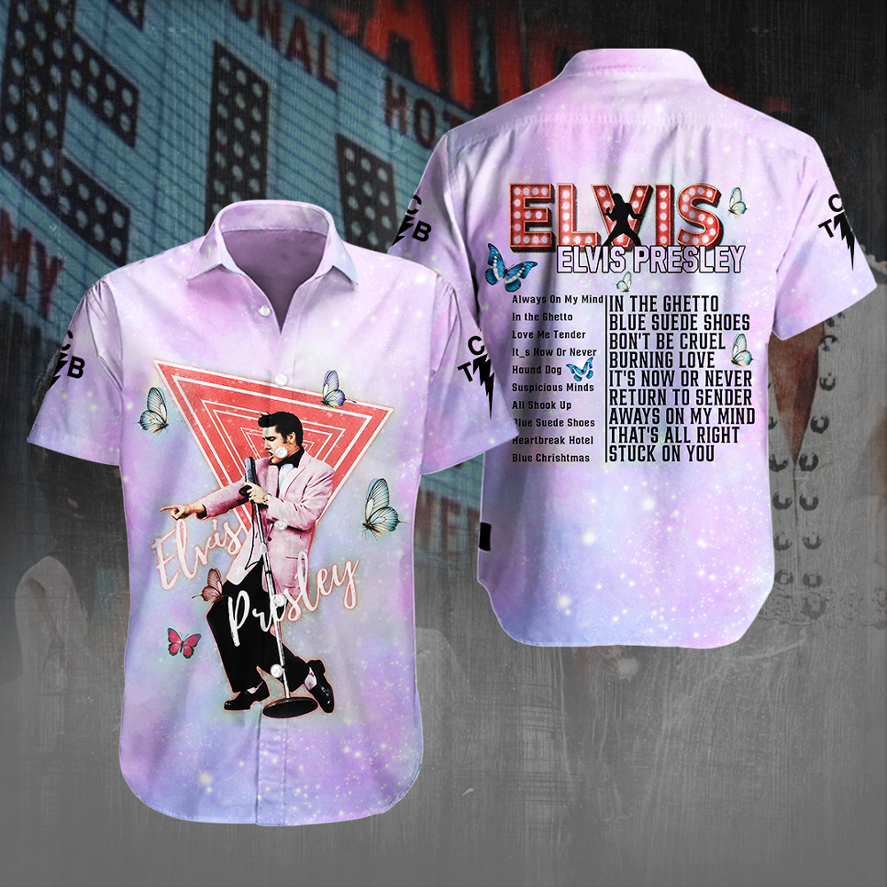 Elvis Presley Short Sleeve Button Down Shirt