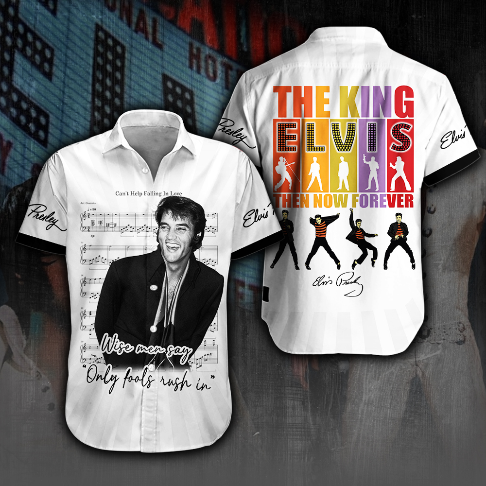 Elvis Presley Short Sleeve Button Down Shirt