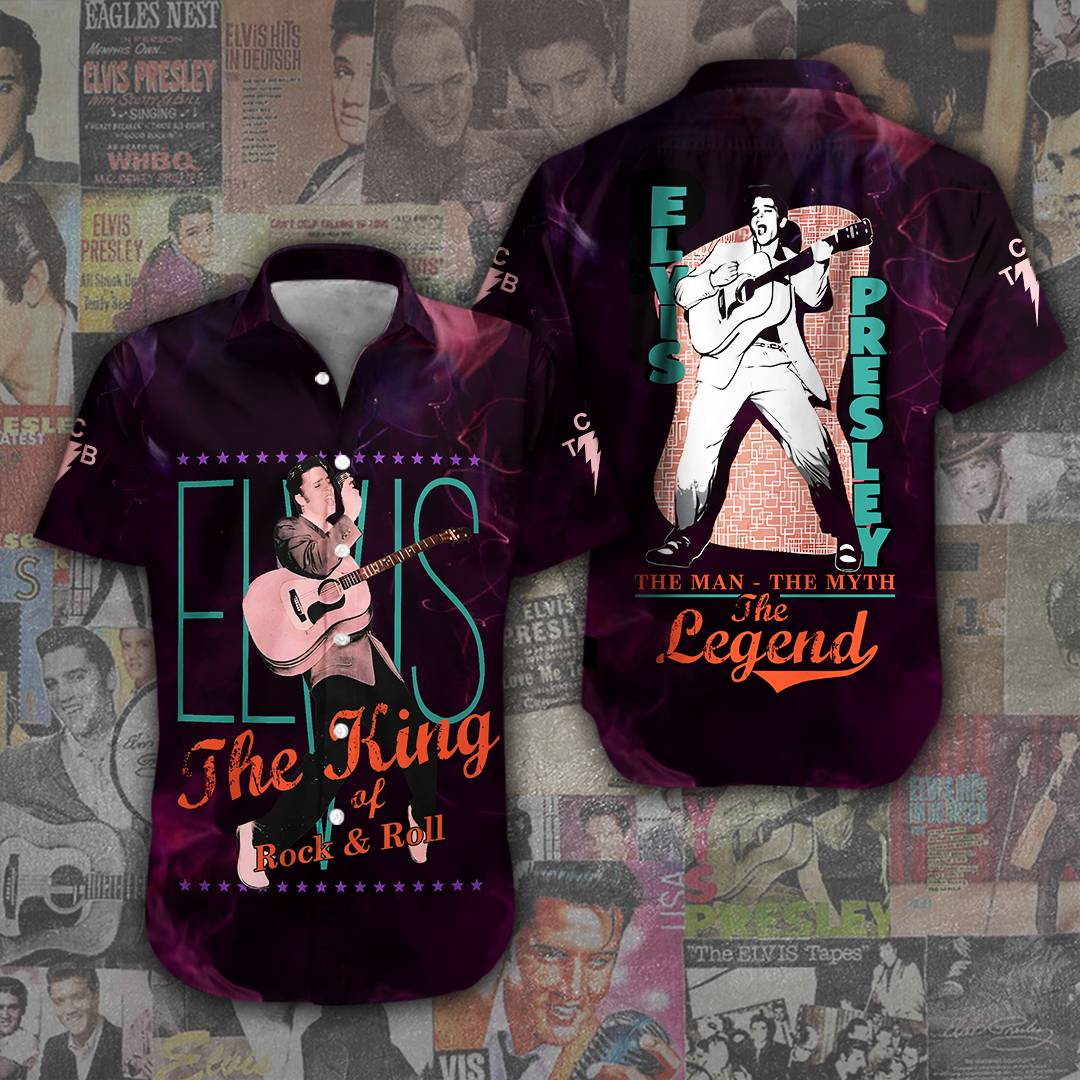 Elvis Presley Short Sleeve Button Down Shirt