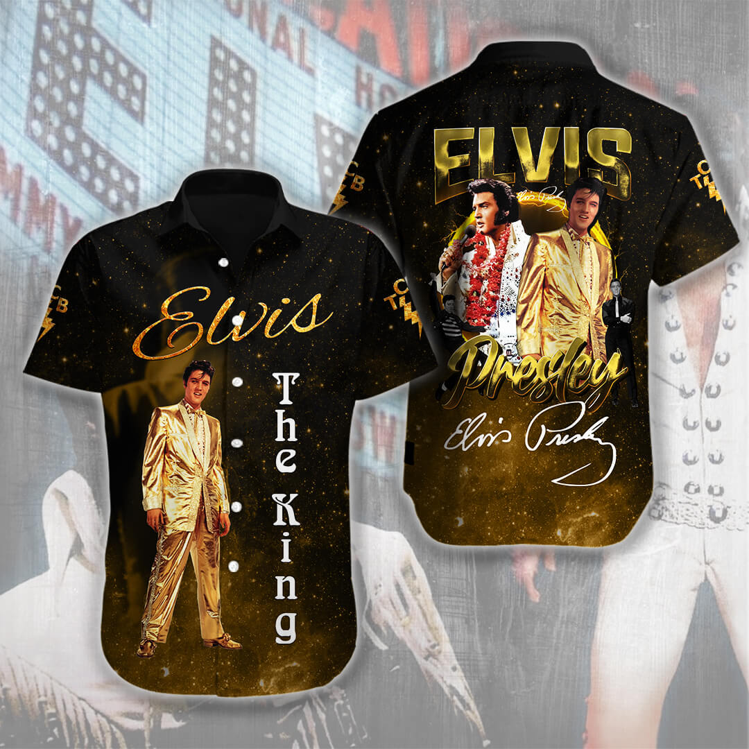 Elvis Presley Short Sleeve Button Down Shirt