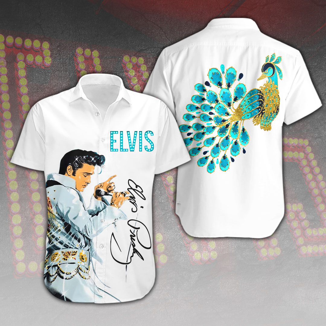 Elvis Presley Short Sleeve Button Down Shirt