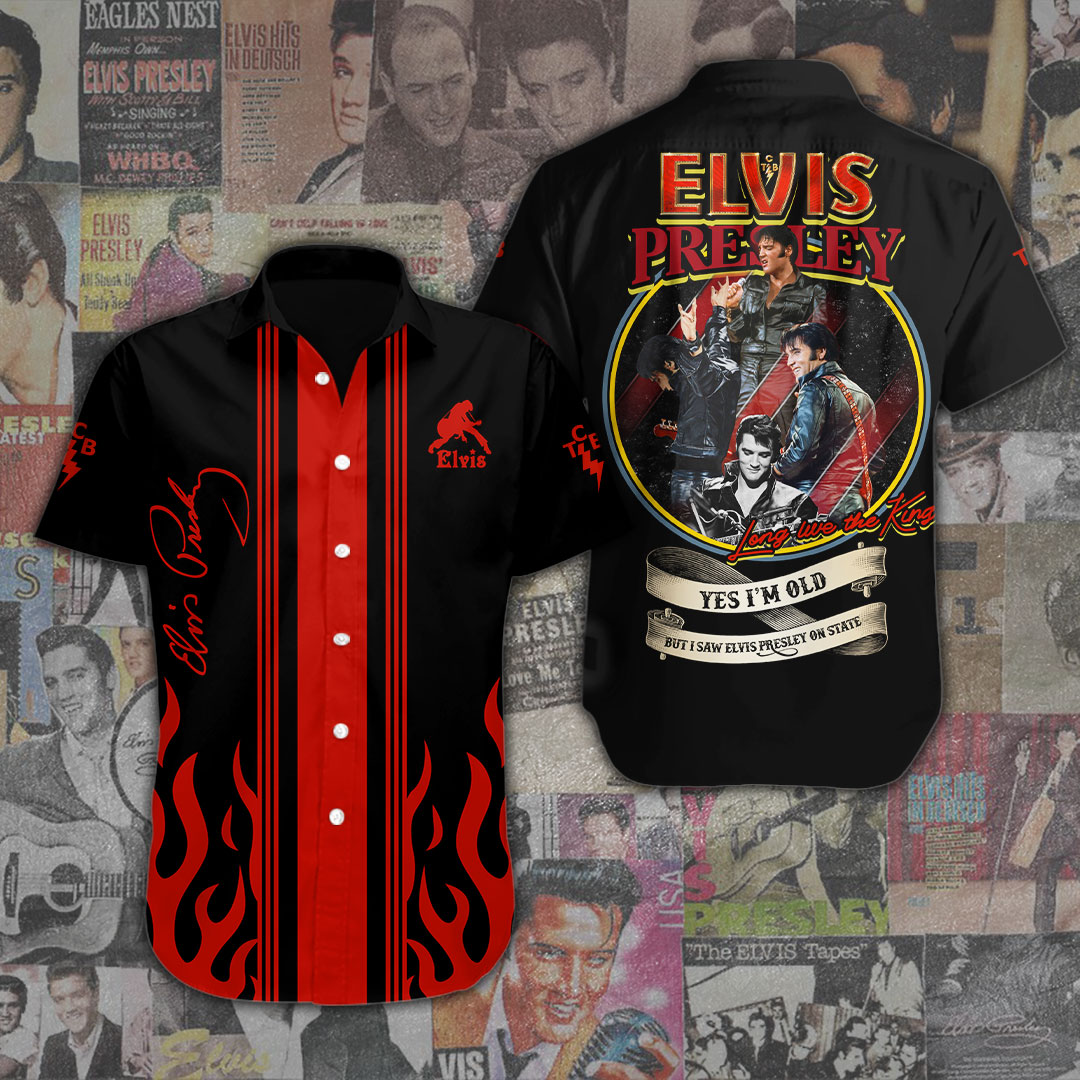 Elvis Presley Short Sleeve Button Down Shirt