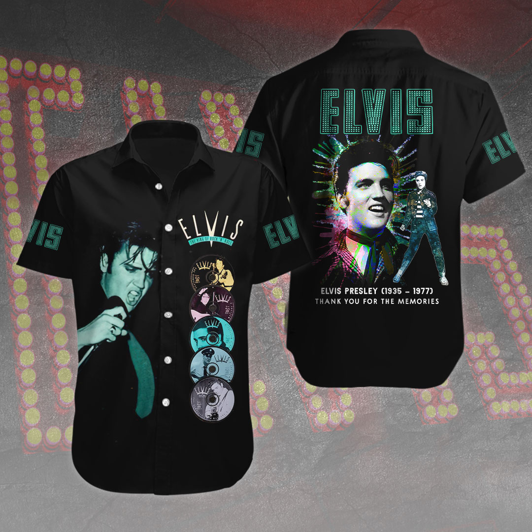 Elvis Presley Short Sleeve Button Down Shirt