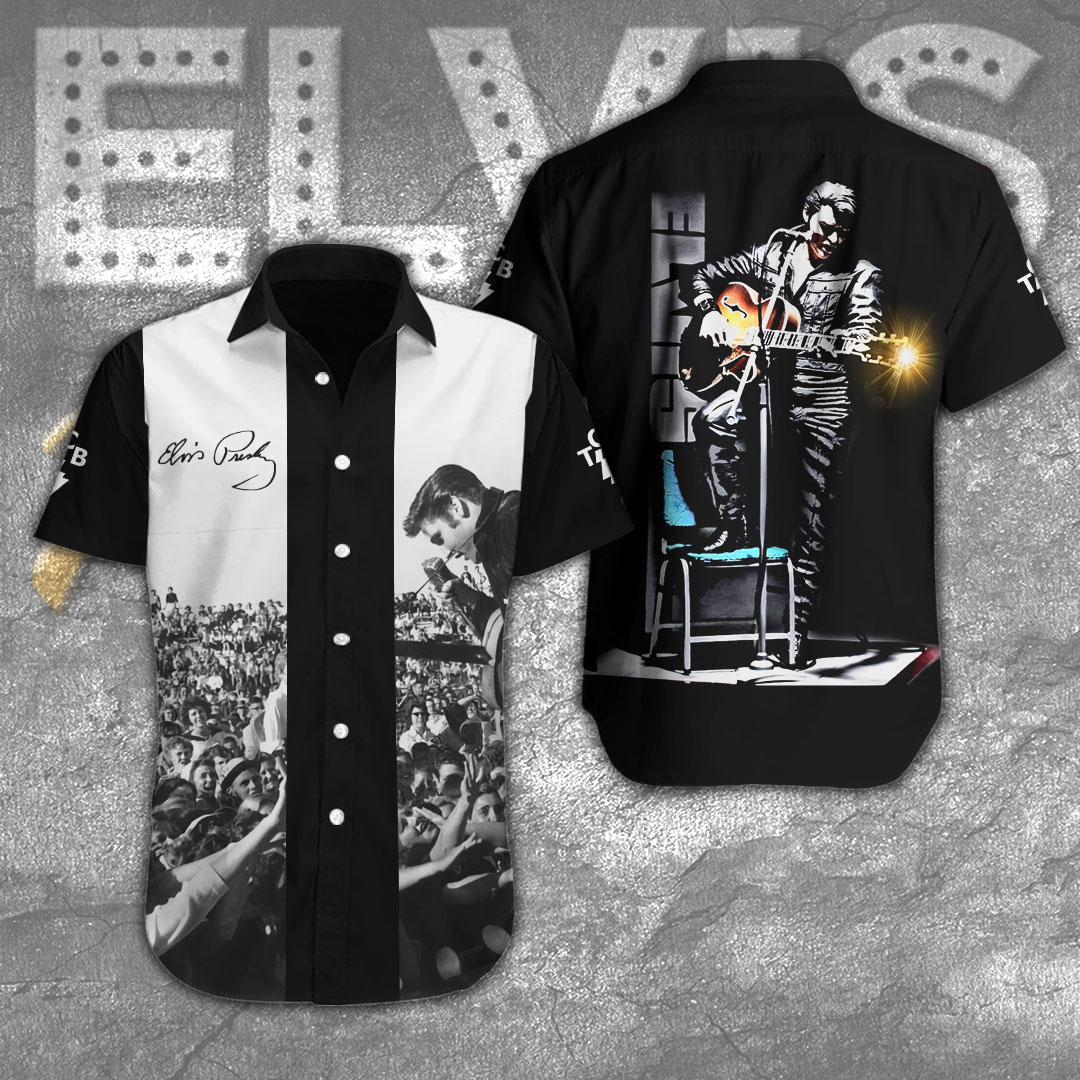 Elvis Presley Short Sleeve Button Down Shirt