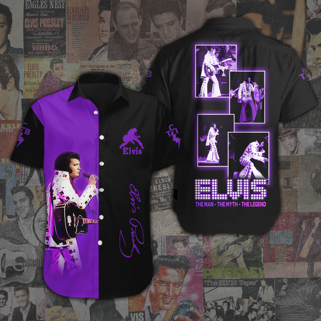 Elvis Presley Short Sleeve Button Down Shirt