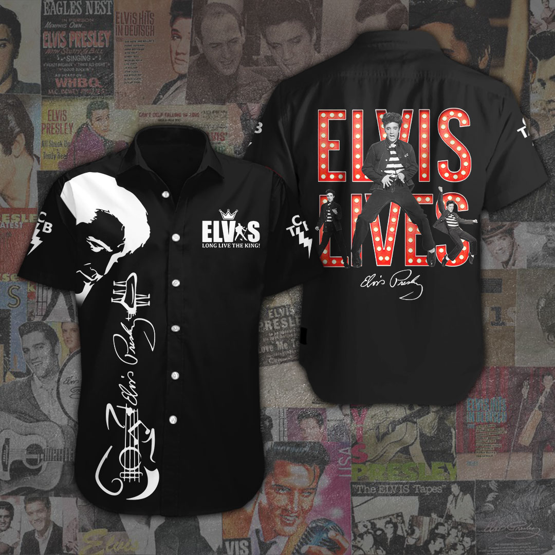 Elvis Presley Short Sleeve Button Down Shirt