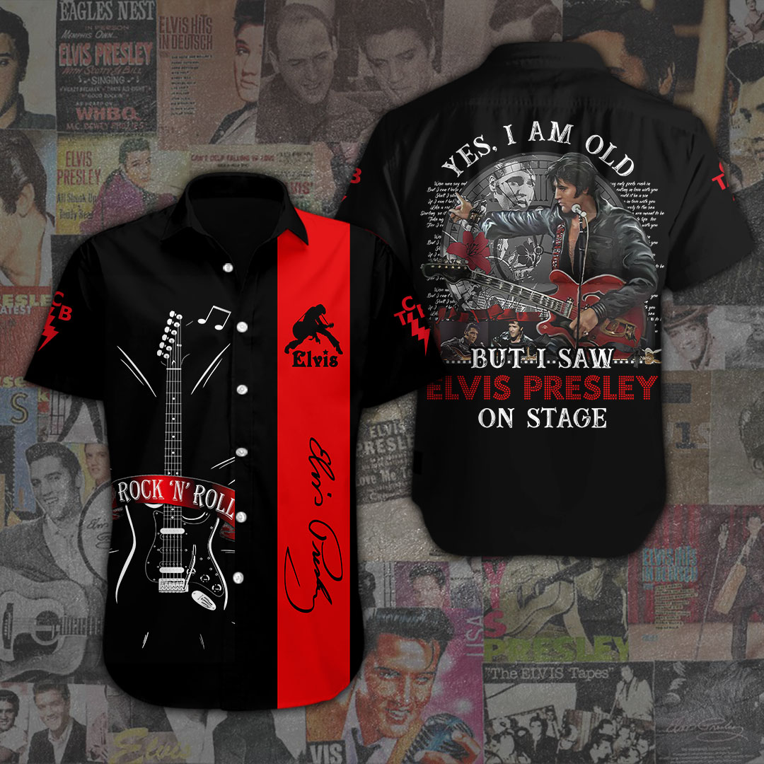 Elvis Presley Short Sleeve Button Down Shirt