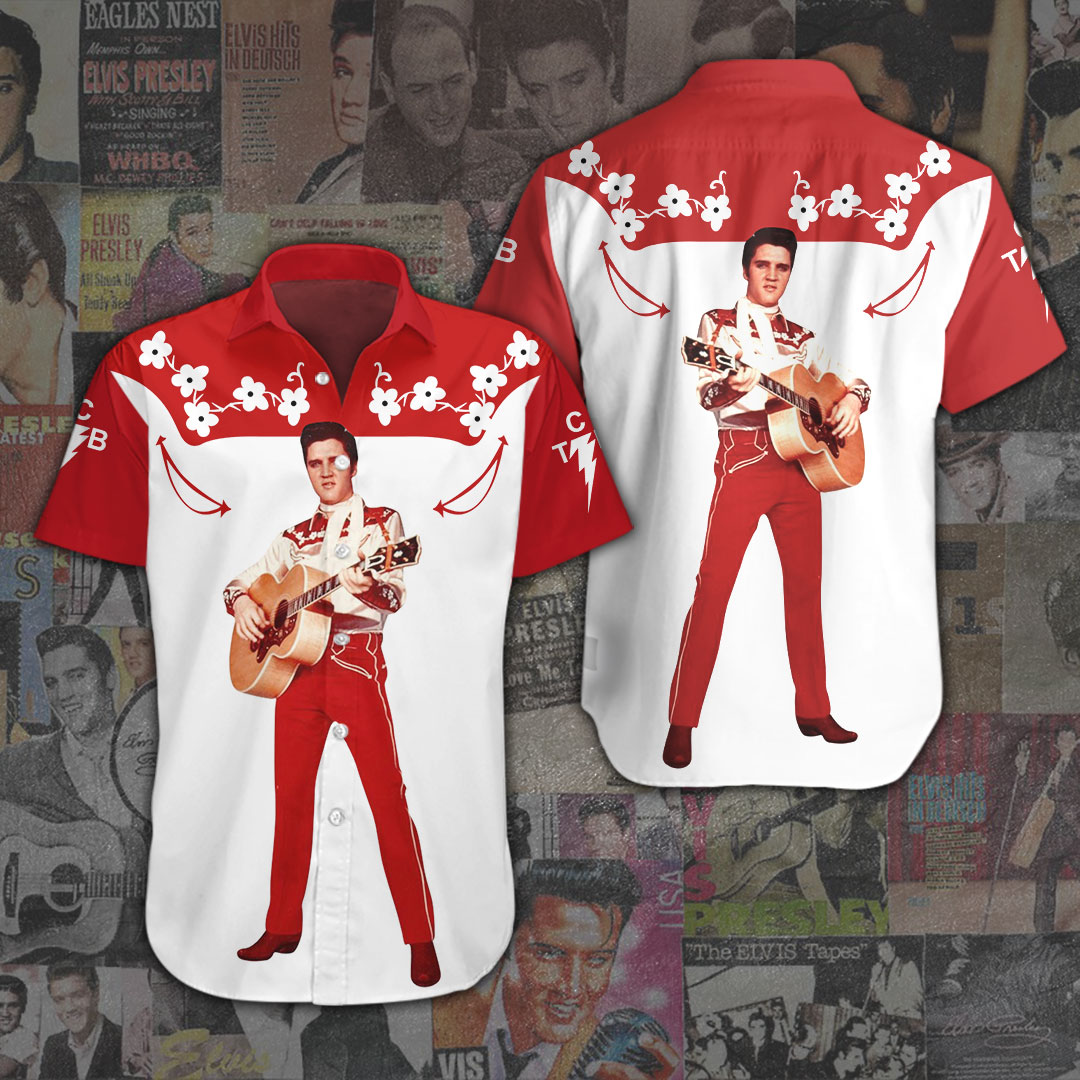 Elvis Presley Short Sleeve Button Down Shirt