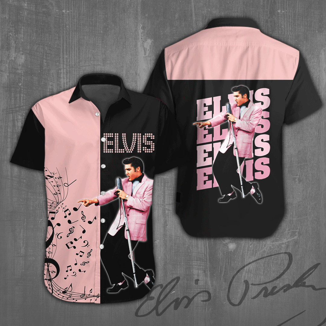 Elvis Presley Short Sleeve Button Down Shirt