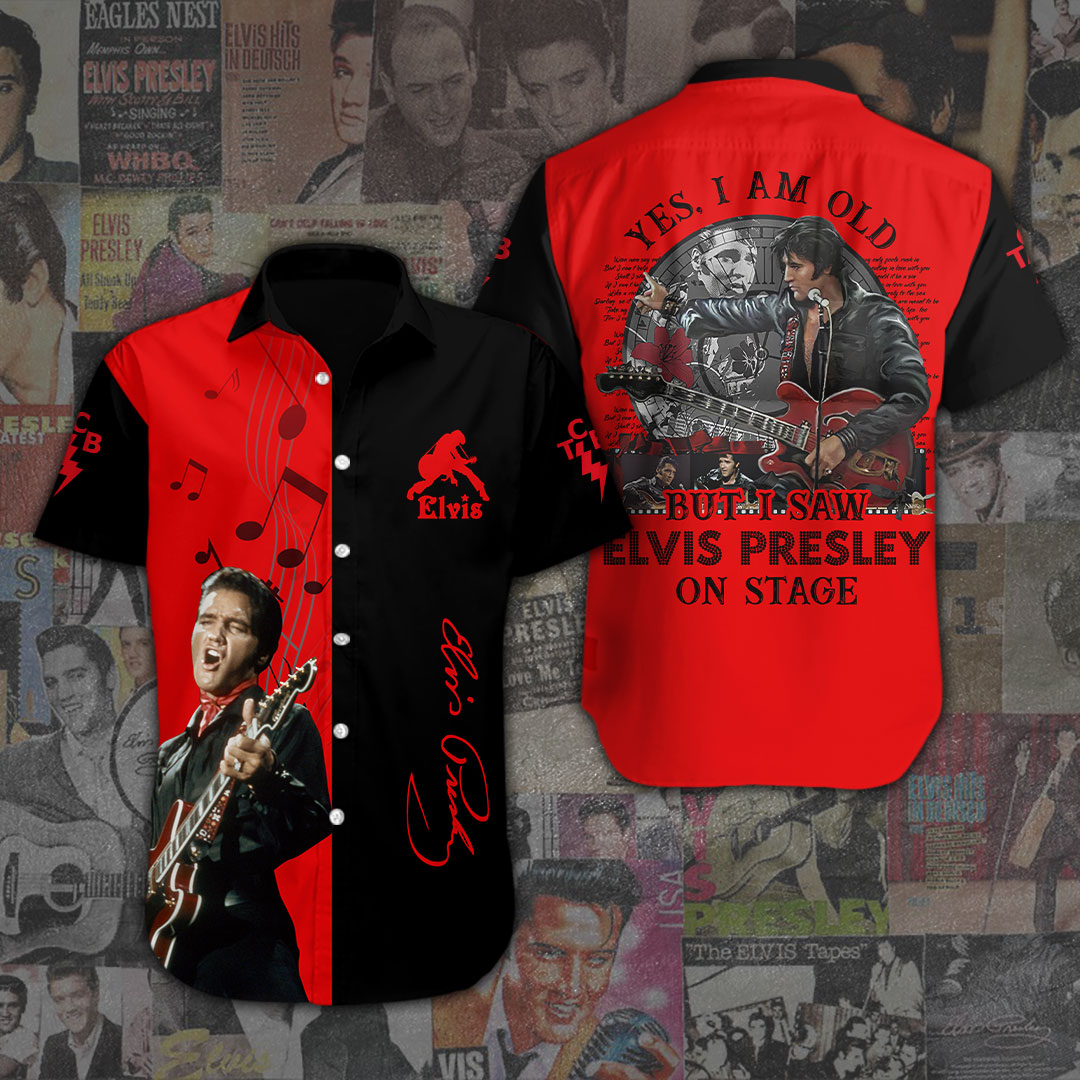 Elvis Presley Short Sleeve Button Down Shirt