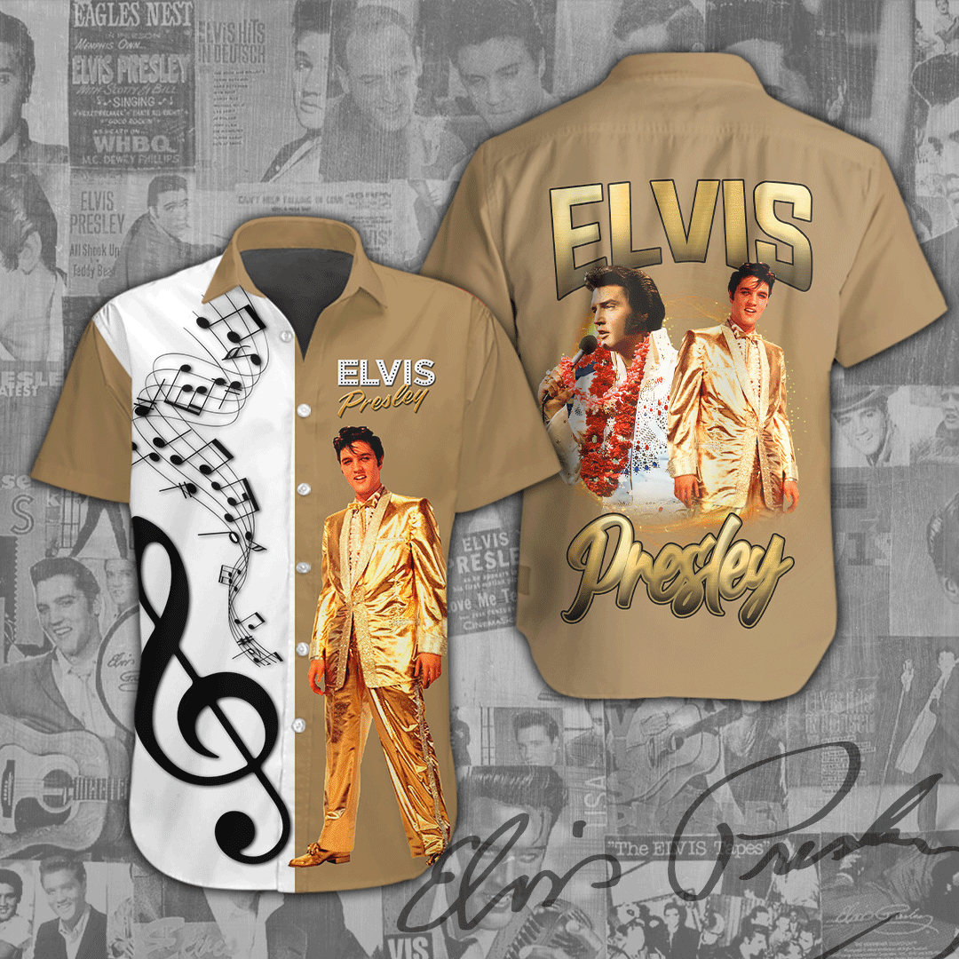 Elvis Presley Short Sleeve Button Down Shirt