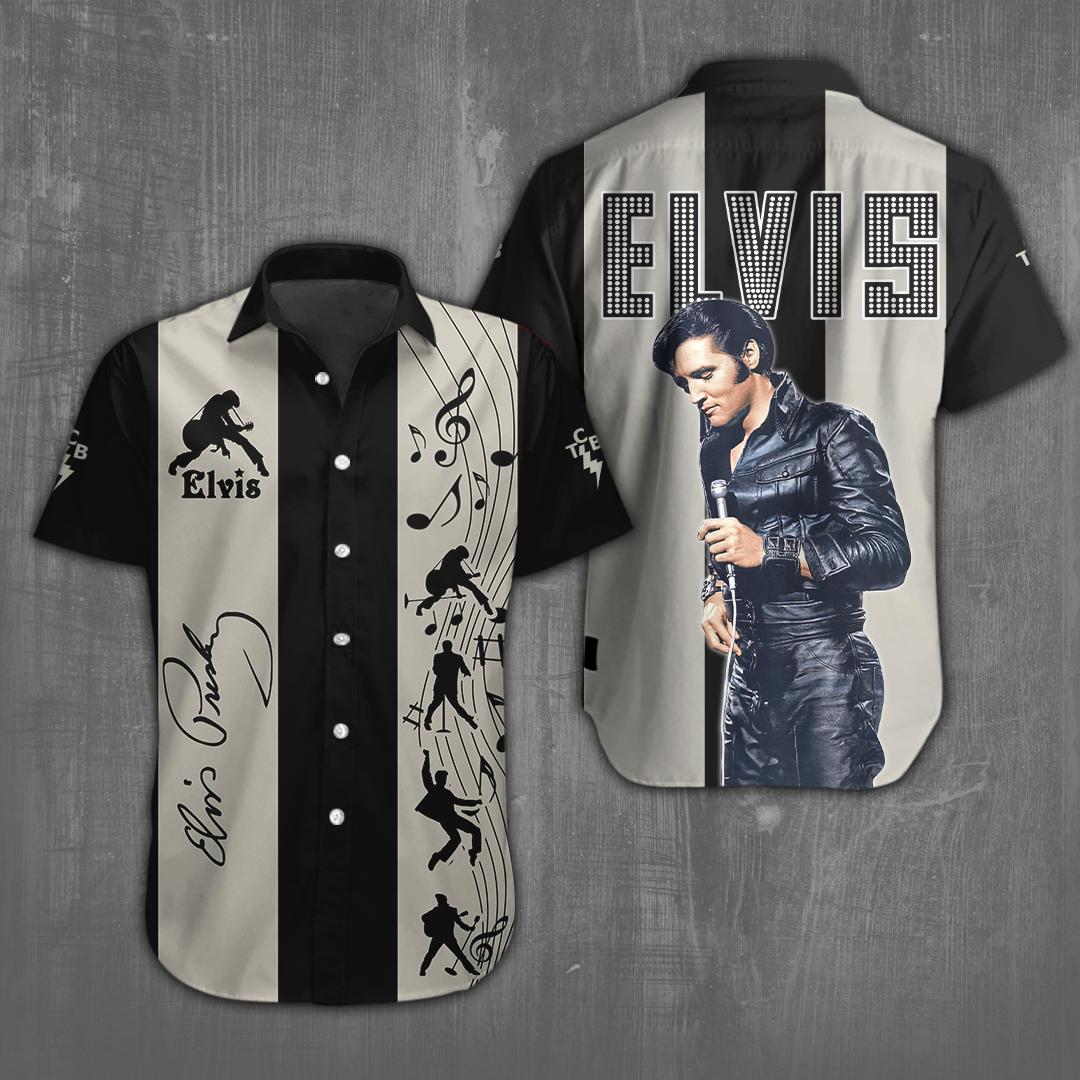Elvis Presley Short Sleeve Button Down Shirt
