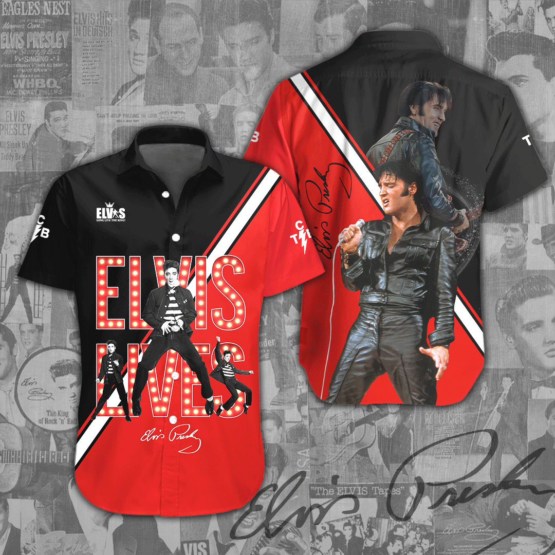 Elvis Presley Short Sleeve Button Down Shirt