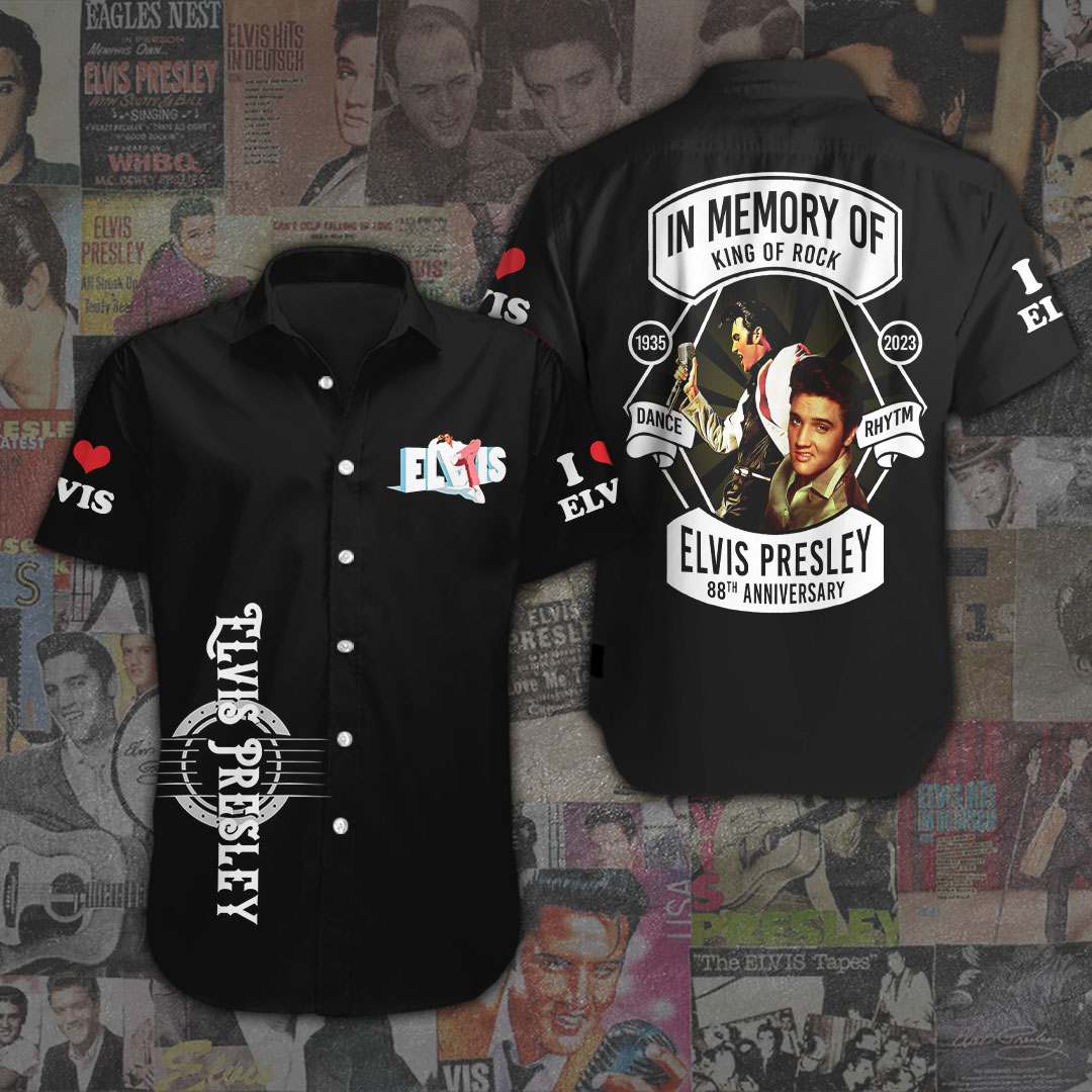 Elvis Presley Short Sleeve Button Down Shirt