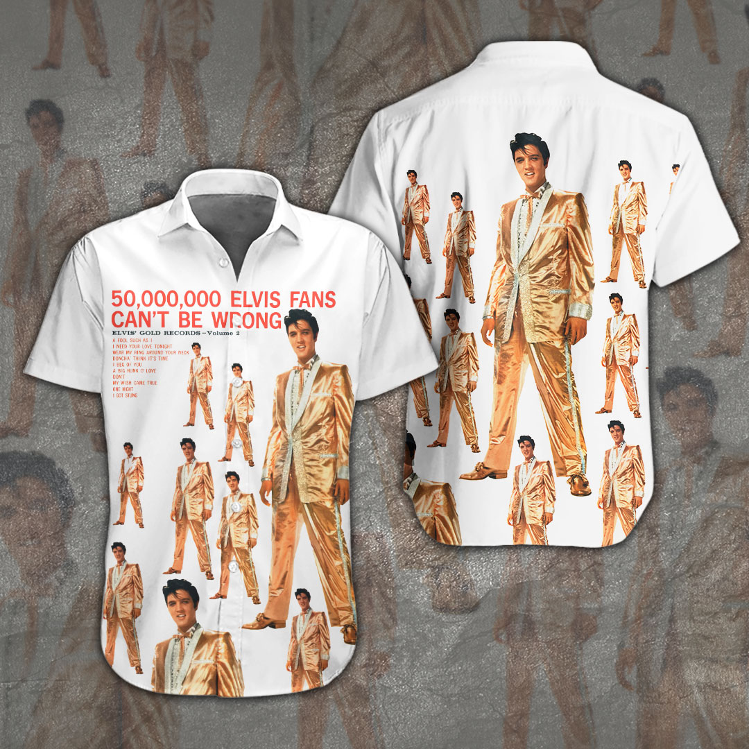 Elvis Presley Short Sleeve Button Down Shirt