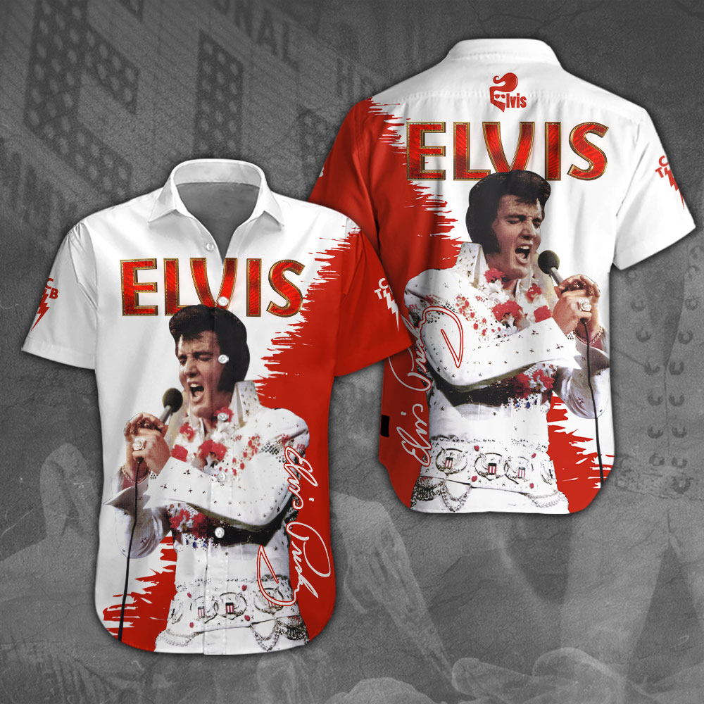 Elvis Presley Short Sleeve Button Down Shirt