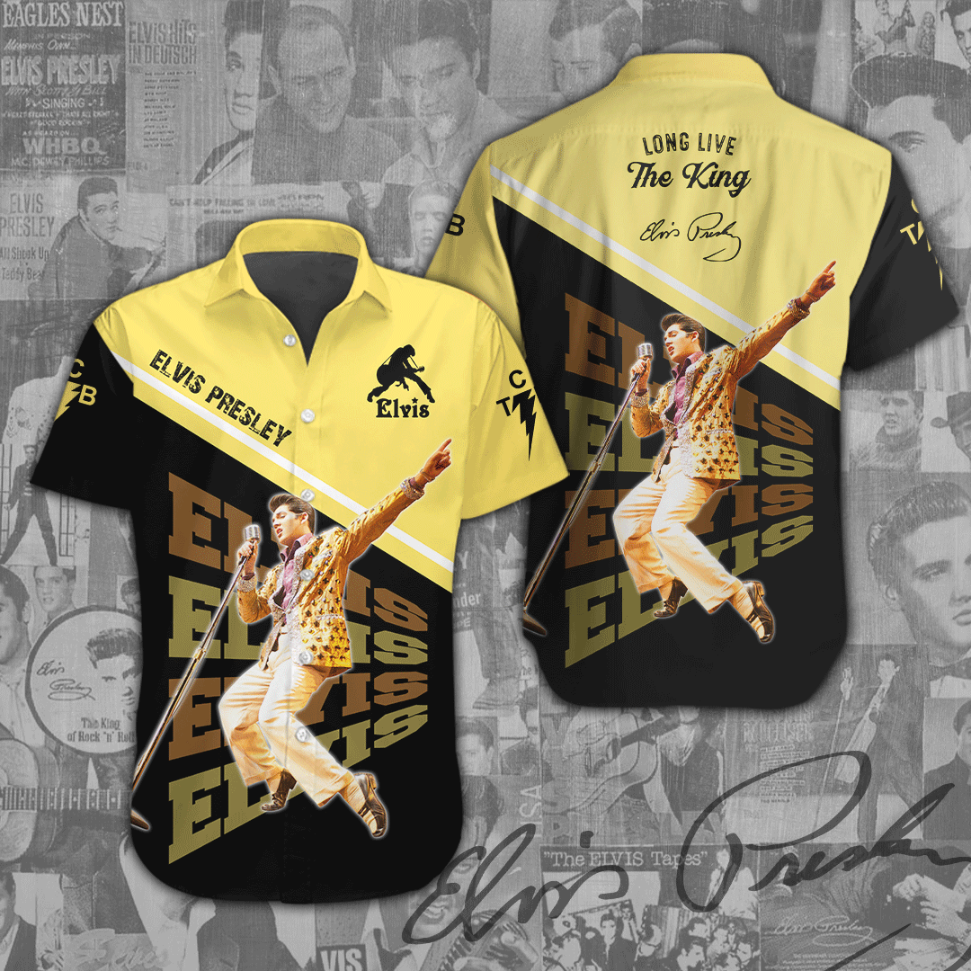 Elvis Presley Short Sleeve Button Down Shirt