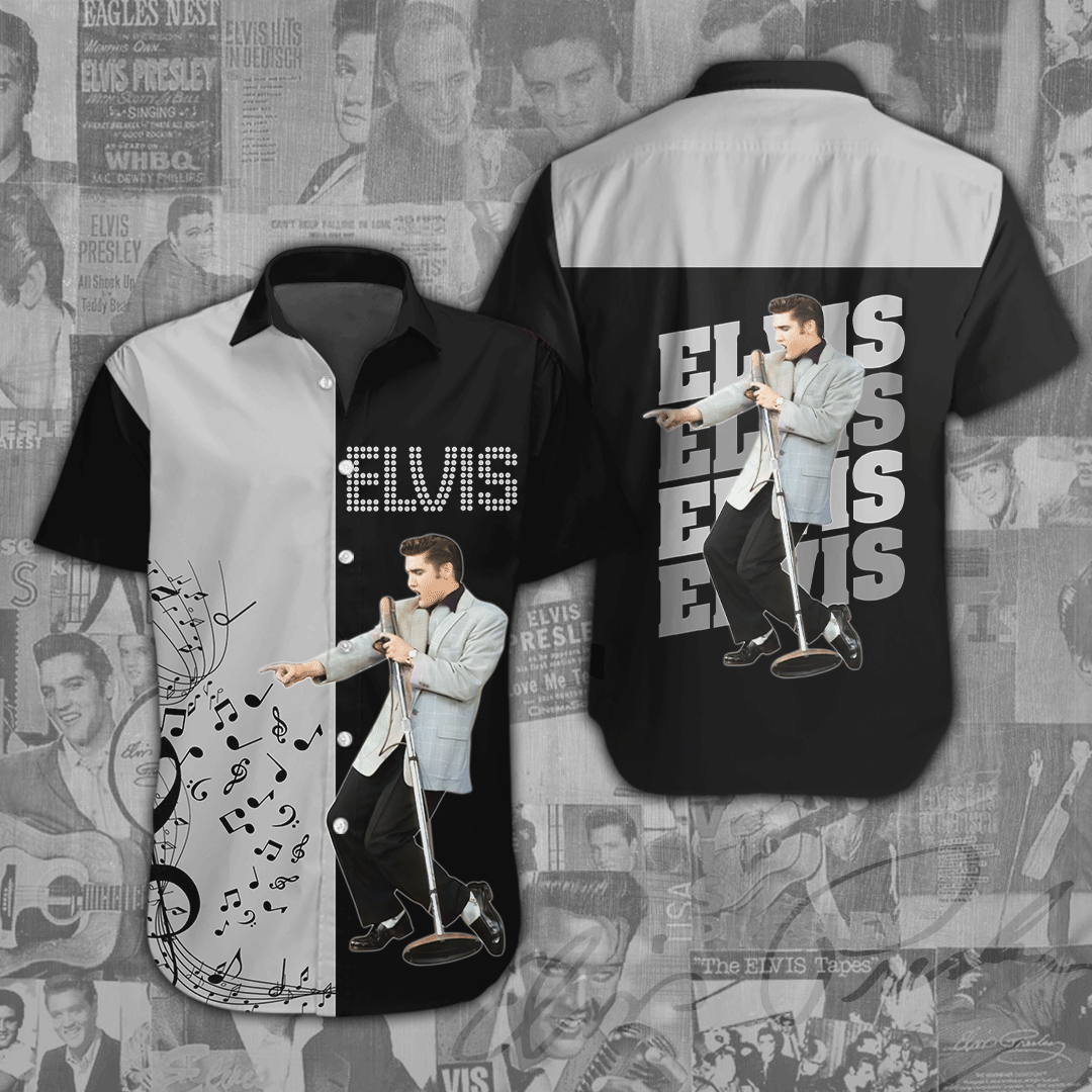 Elvis Presley Short Sleeve Button Down Shirt