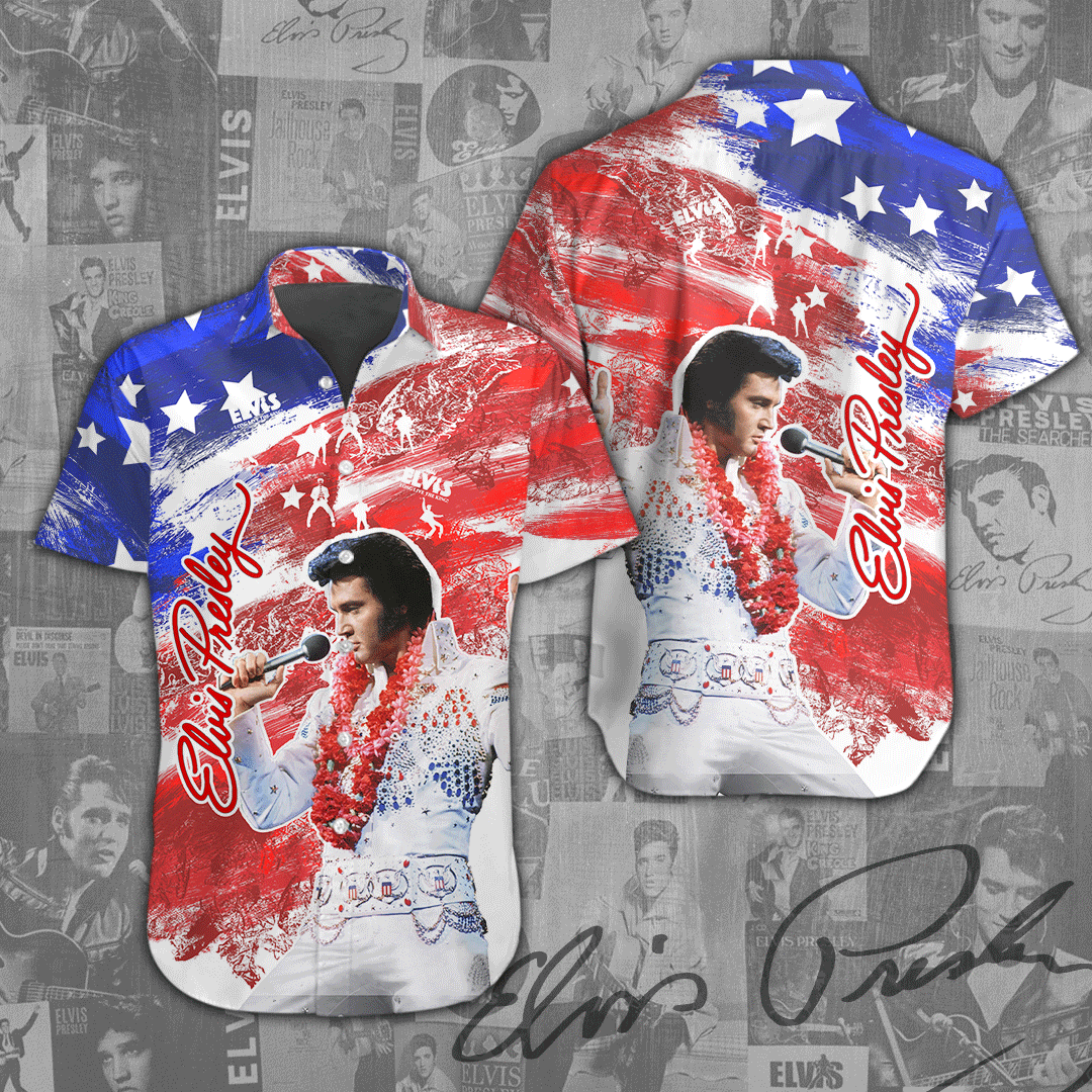 Elvis Presley Short Sleeve Button Down Shirt