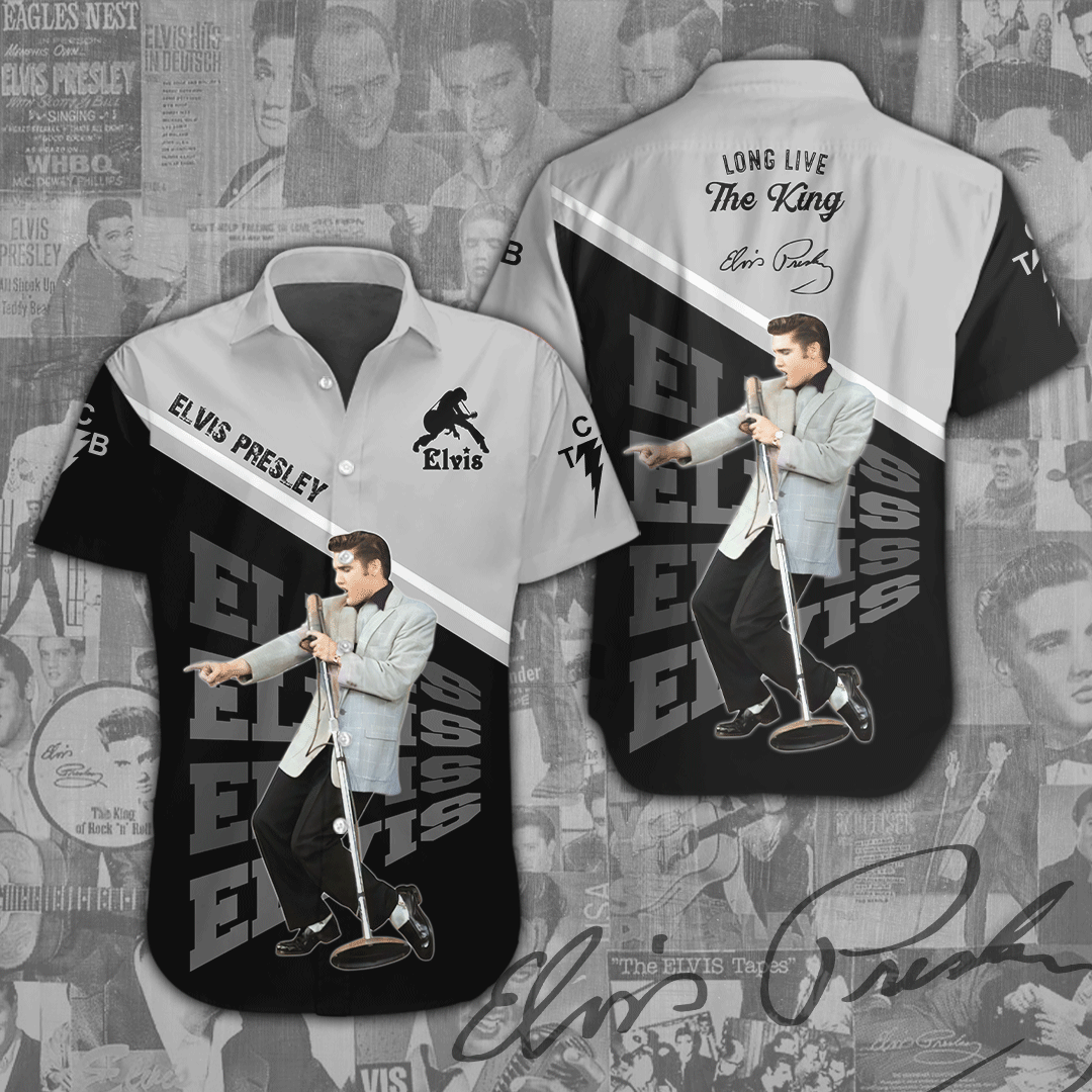 Elvis Presley Short Sleeve Button Down Shirt