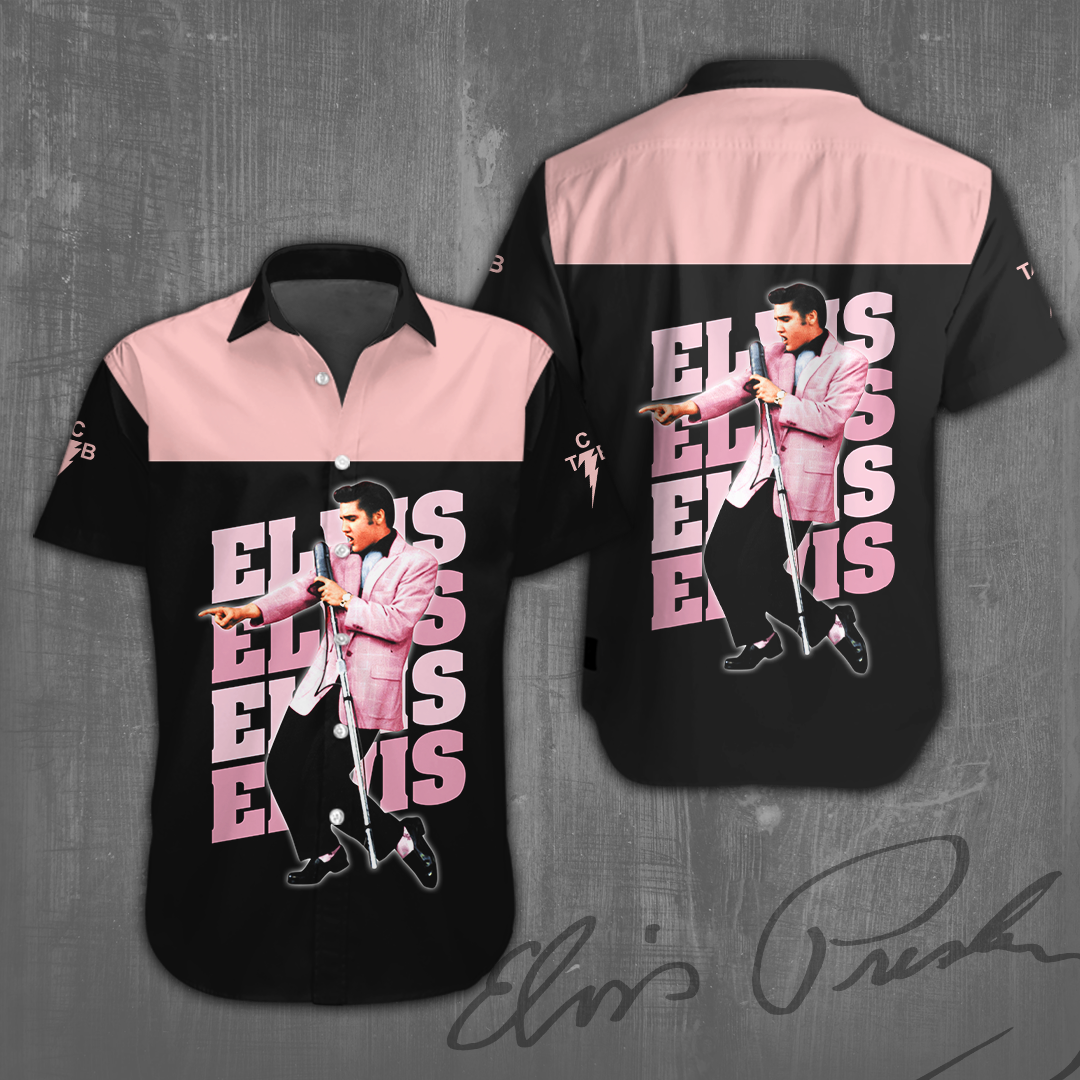 Elvis Presley Short Sleeve Button Down Shirt