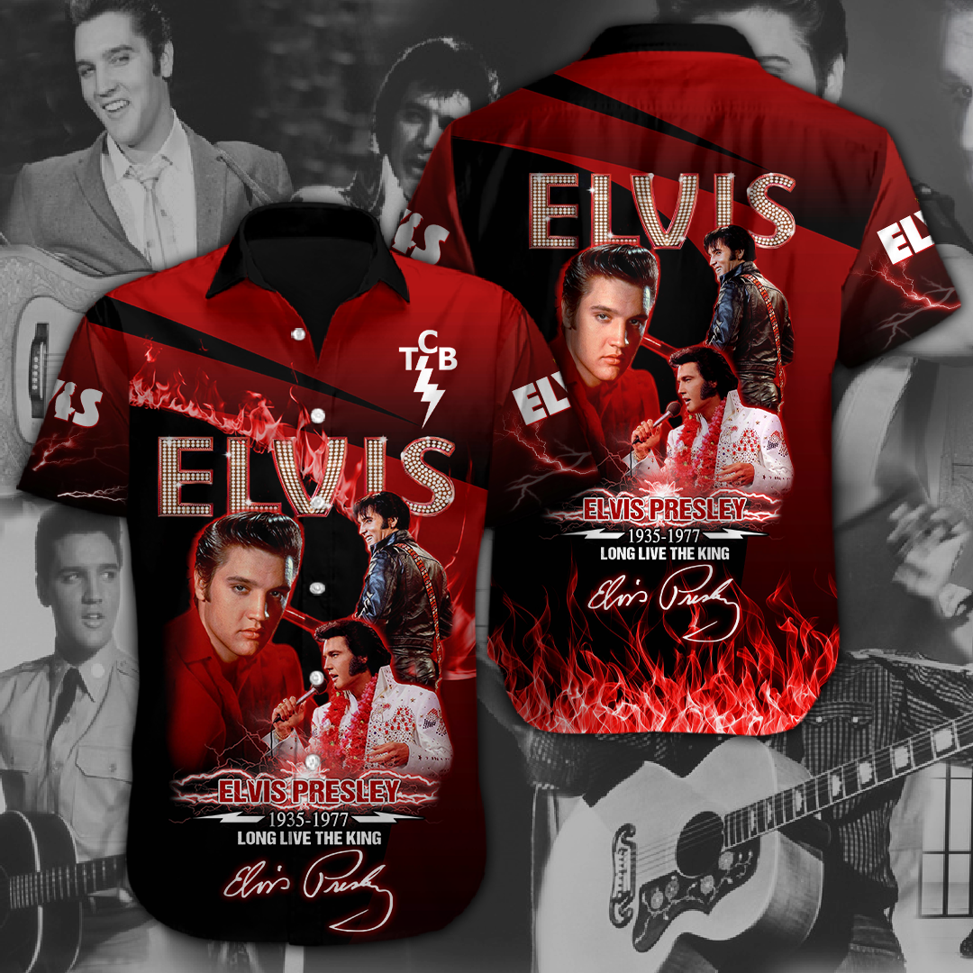 Elvis Presley Short Sleeve Button Down Shirt