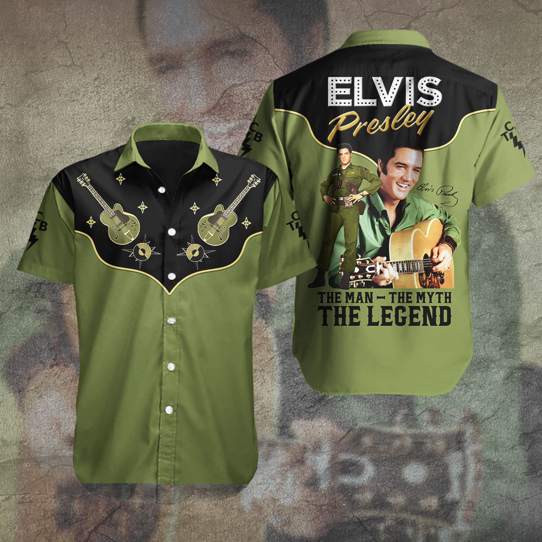 Elvis Presley Short Sleeve Button Down Shirt
