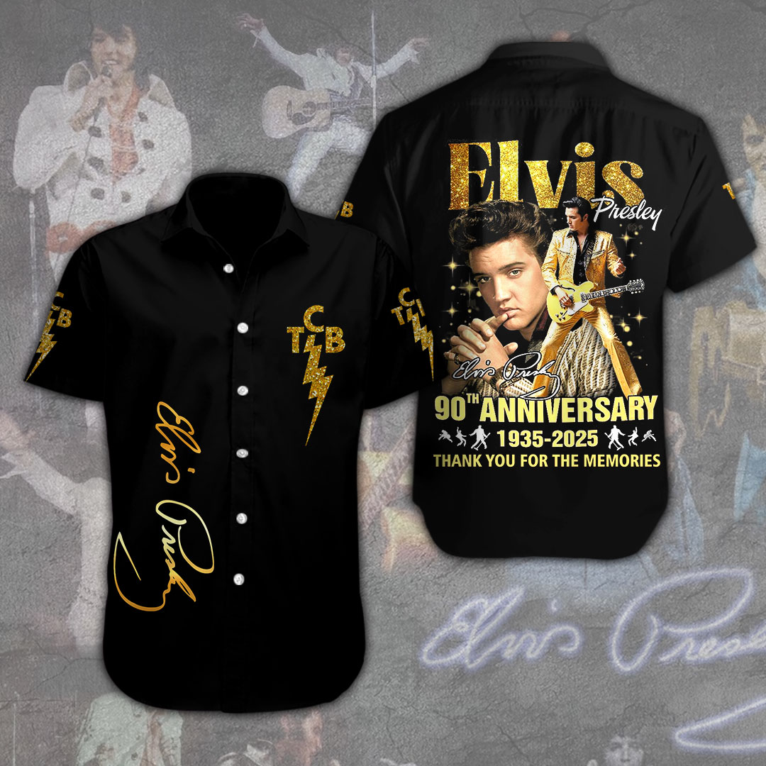 Elvis Presley Short Sleeve Button Down Shirt
