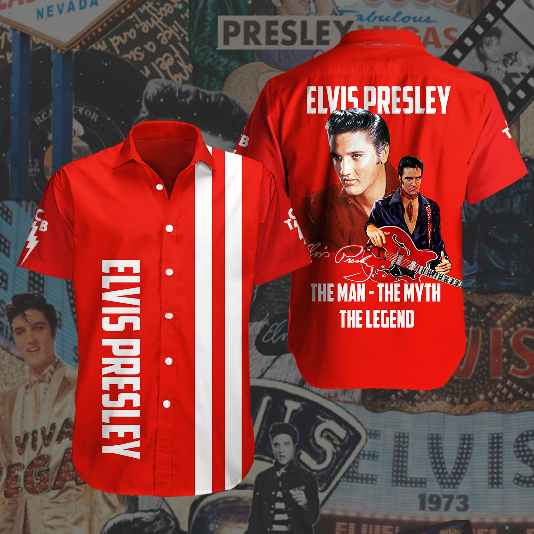 Elvis Presley Short Sleeve Button Down Shirt