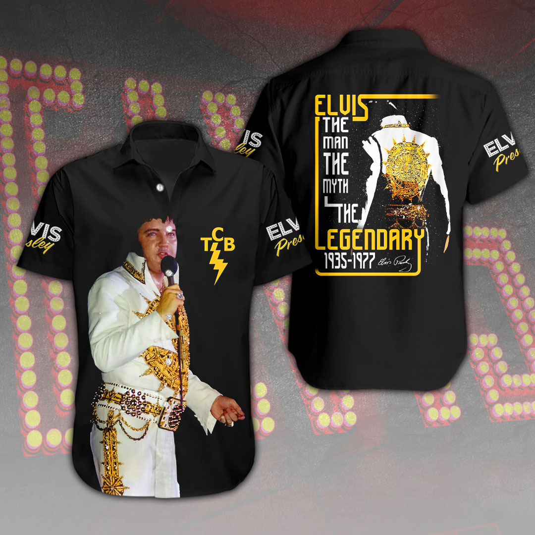 Elvis Presley Short Sleeve Button Down Shirt