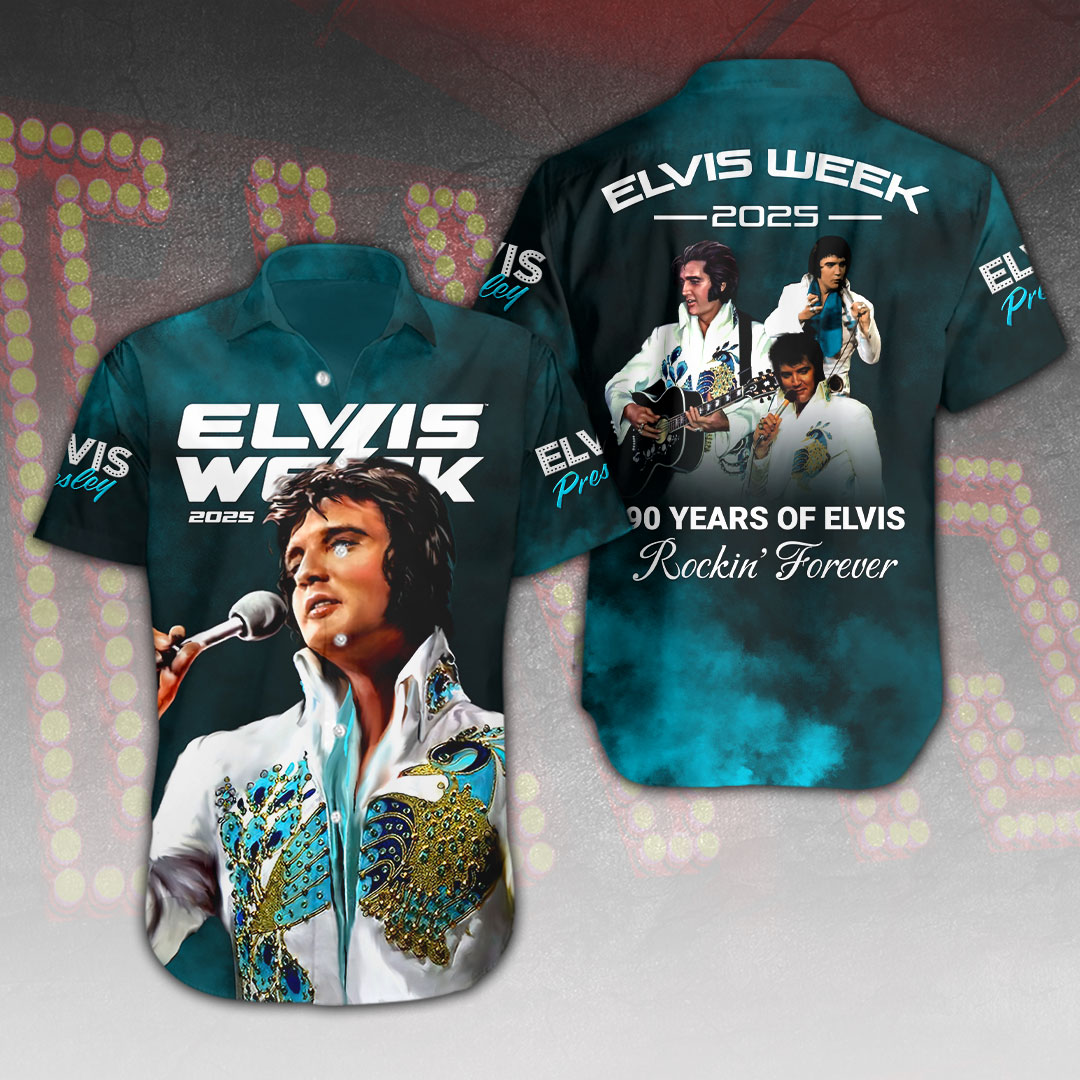 Elvis Presley Short Sleeve Button Down Shirt