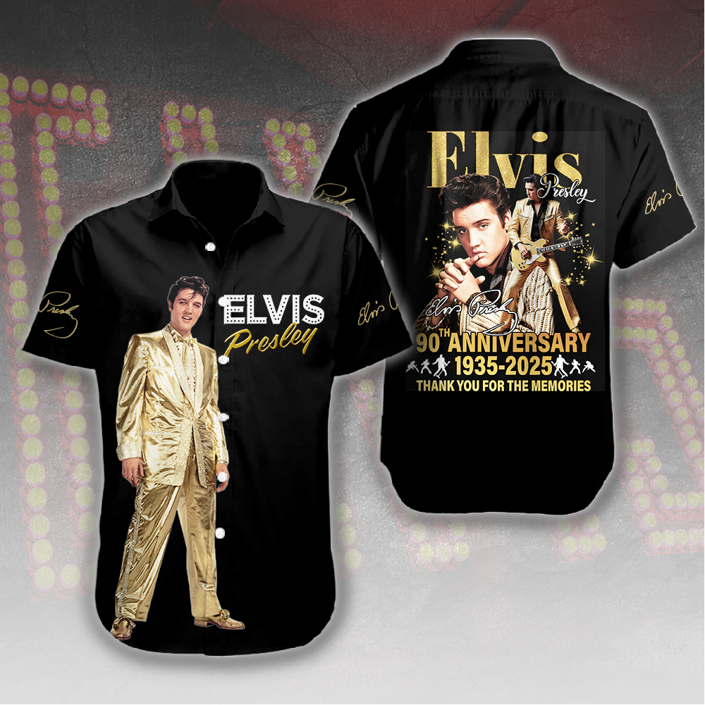 Elvis Presley Short Sleeve Button Down Shirt