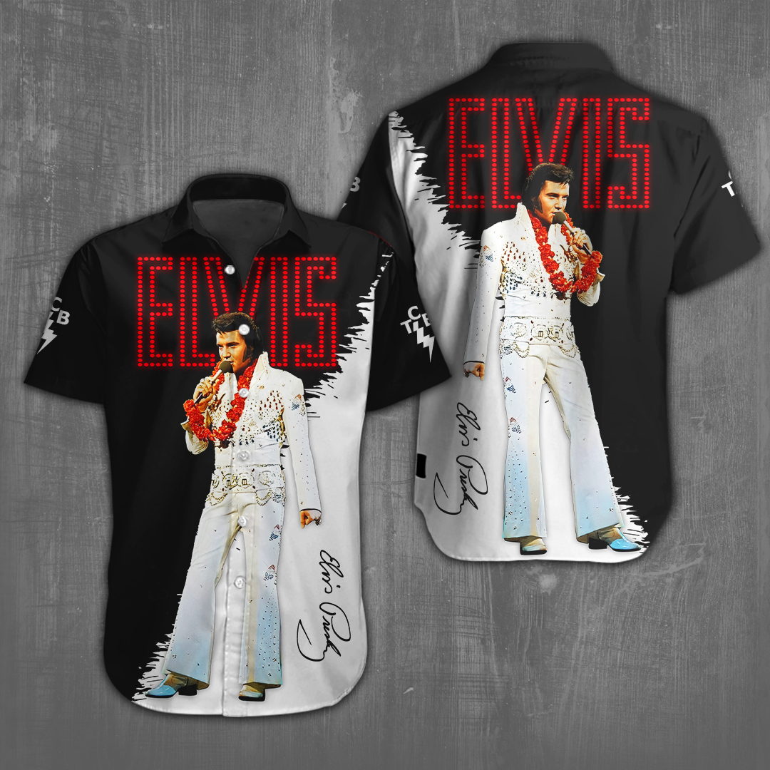 Elvis Presley Short Sleeve Button Down Shirt