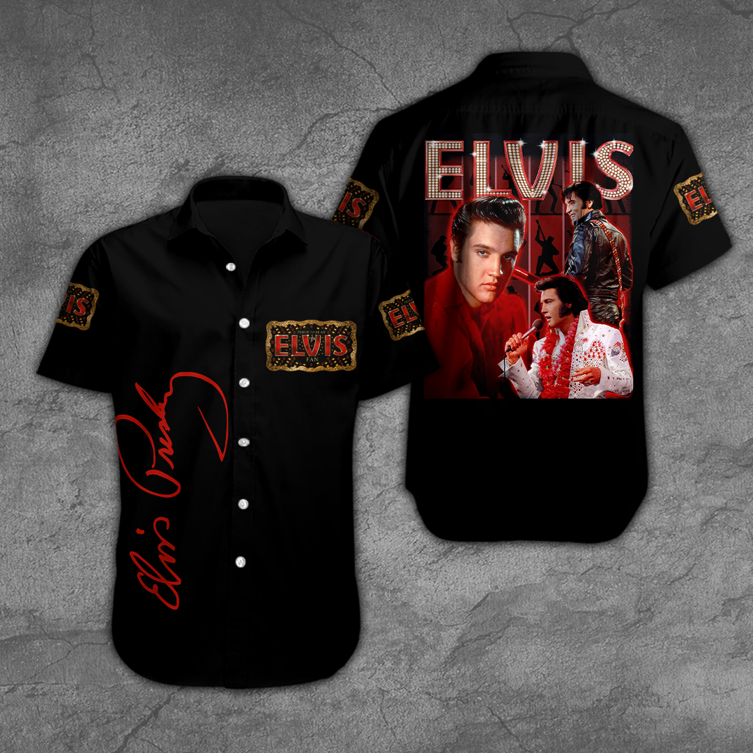Elvis Presley Short Sleeve Button Down Shirt