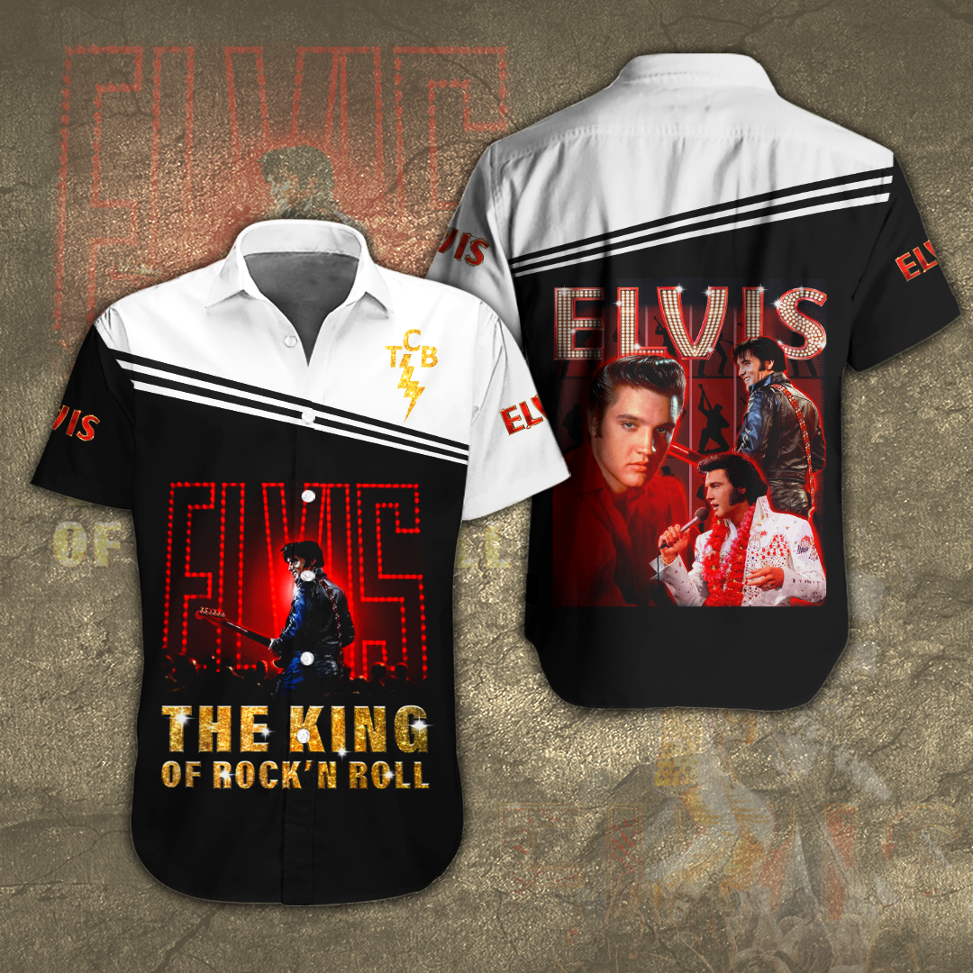 Elvis Presley Short Sleeve Button Down Shirt