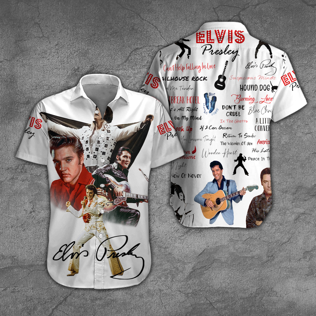 Elvis Presley Short Sleeve Button Down Shirt
