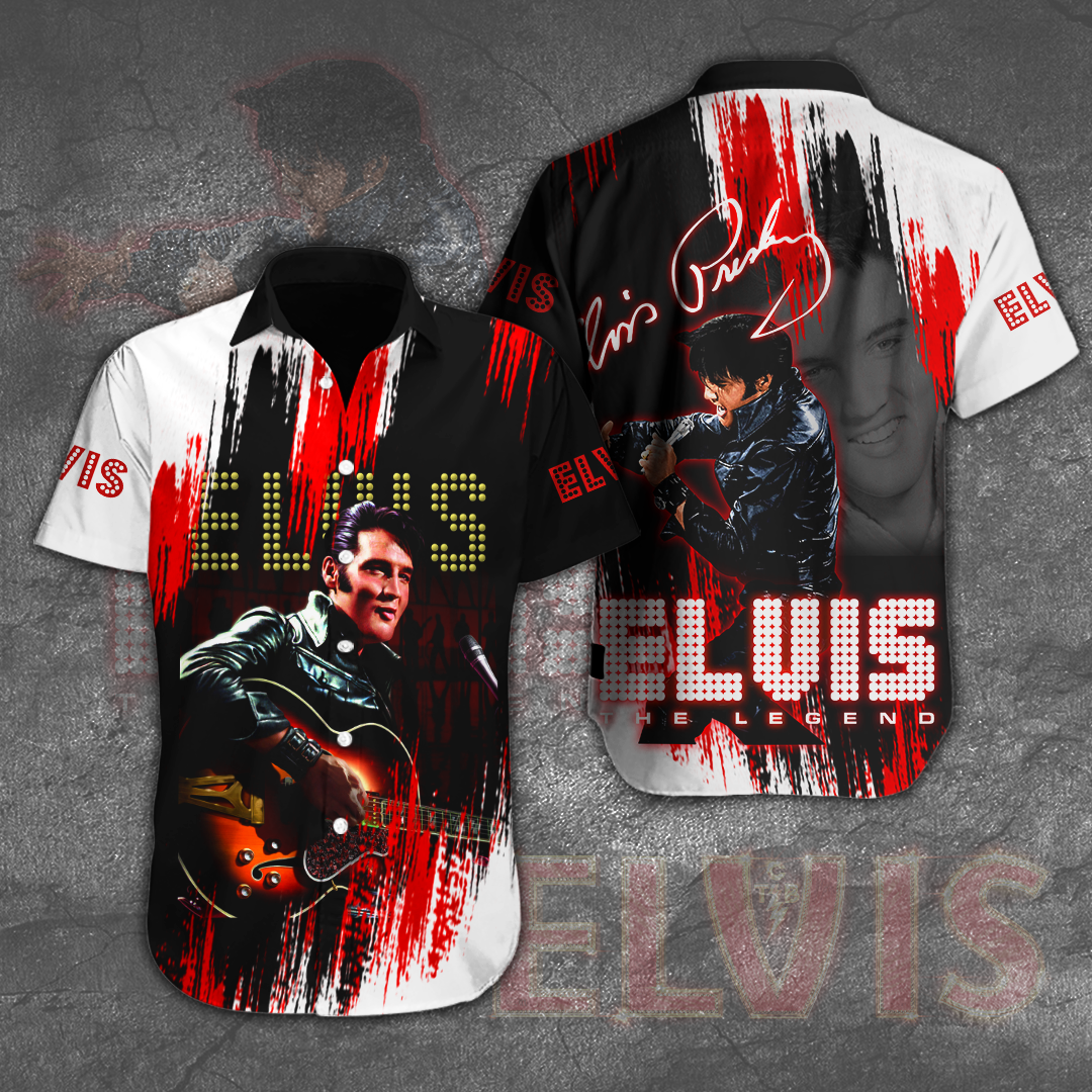 Elvis Presley Short Sleeve Button Down Shirt