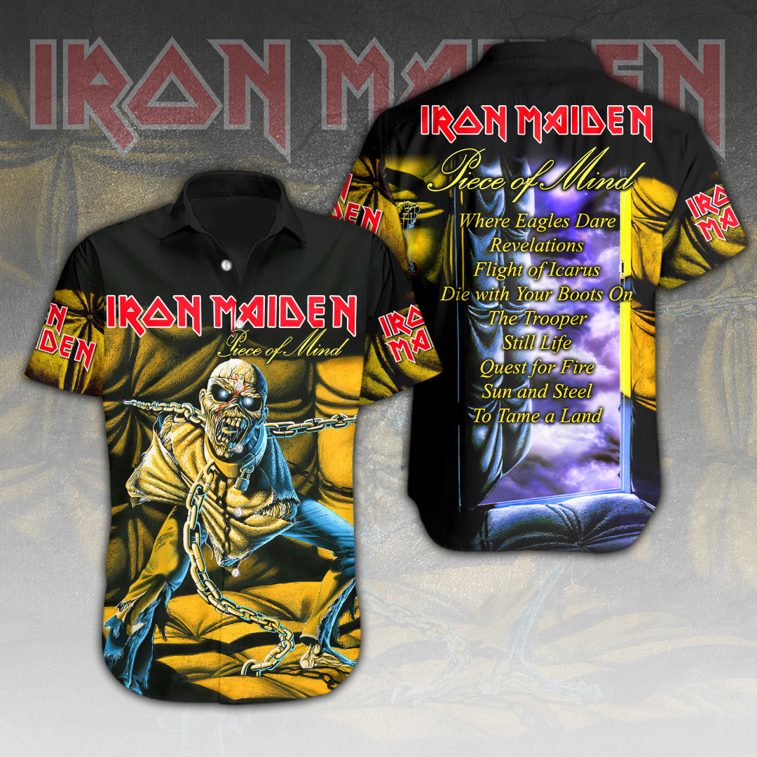 Iron Maiden Short Sleeve Button Down Shirt