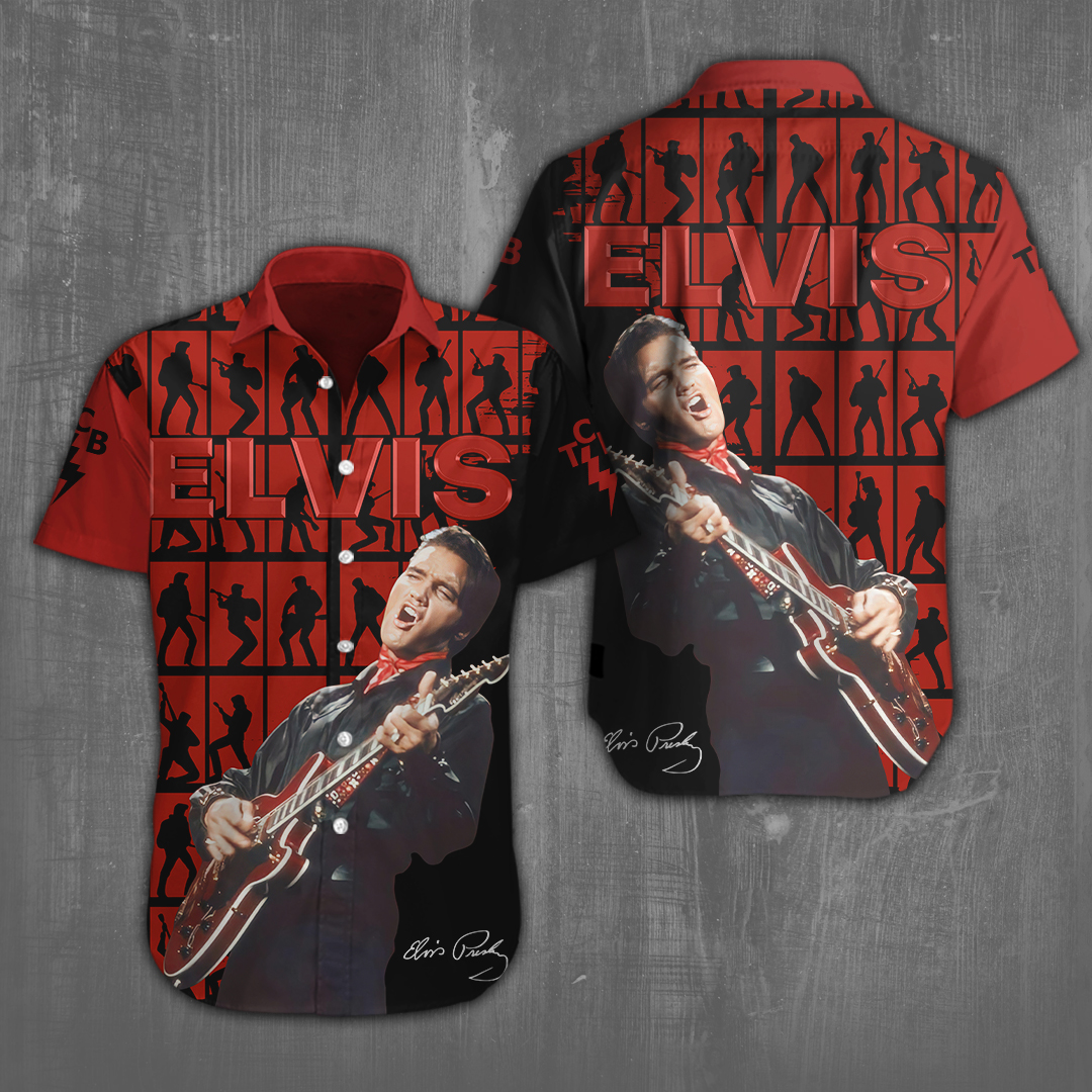 Elvis Presley Short Sleeve Button Down Shirt
