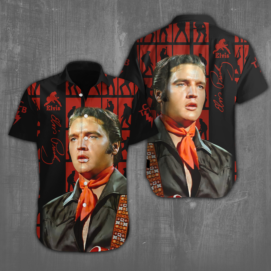 Elvis Presley Short Sleeve Button Down Shirt