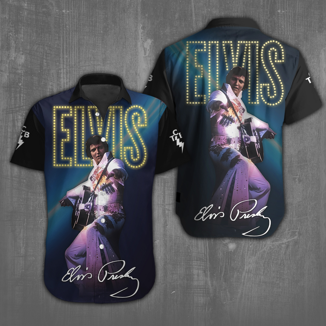 Elvis Presley Short Sleeve Button Down Shirt