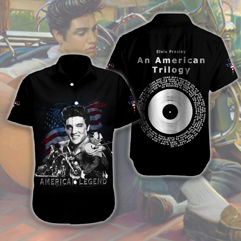 Elvis Presley Short Sleeve Button Down Shirt