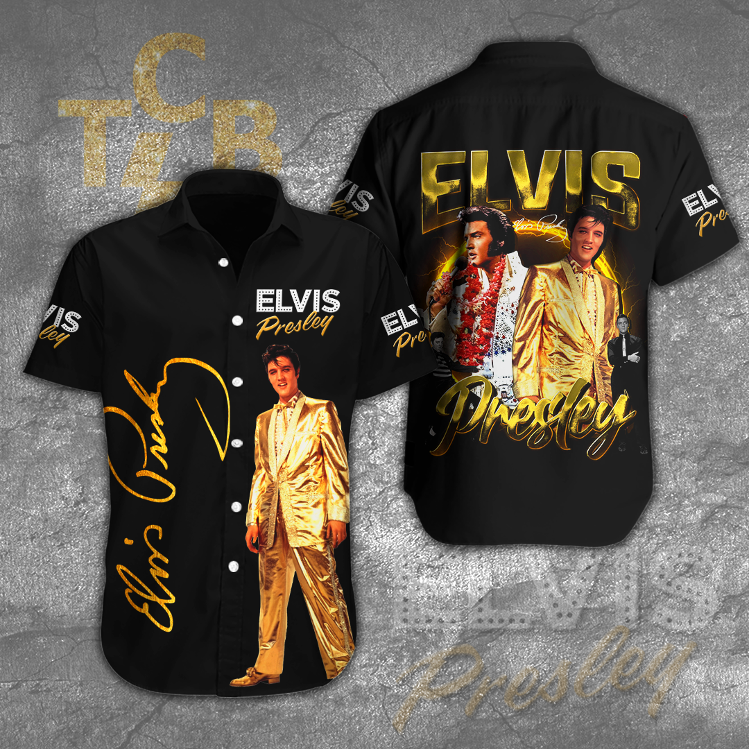 Elvis Presley Short Sleeve Button Down Shirt