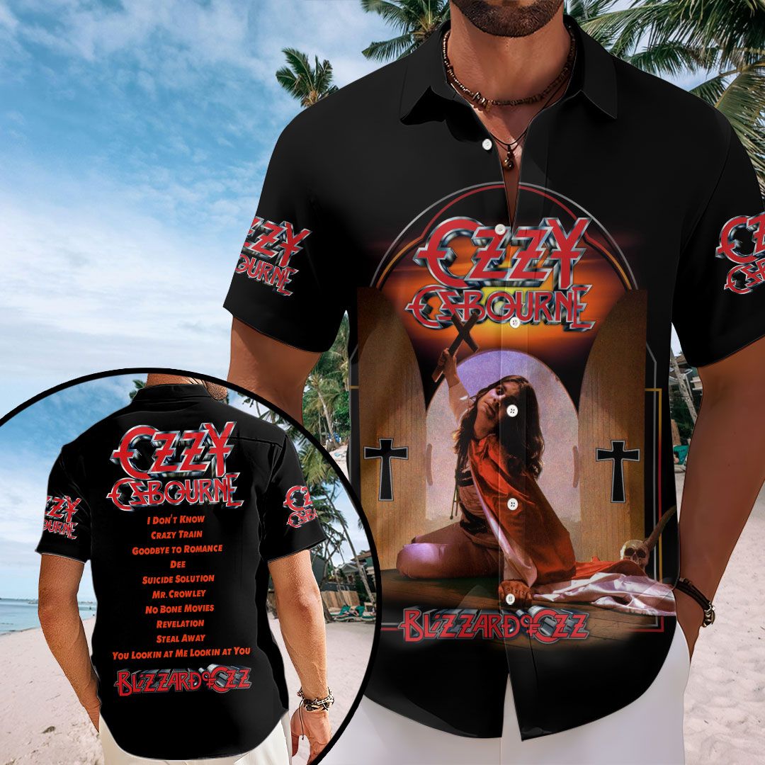 Black Sabbath X Ozzy Osbourne Short Sleeve Button Down Shirt
