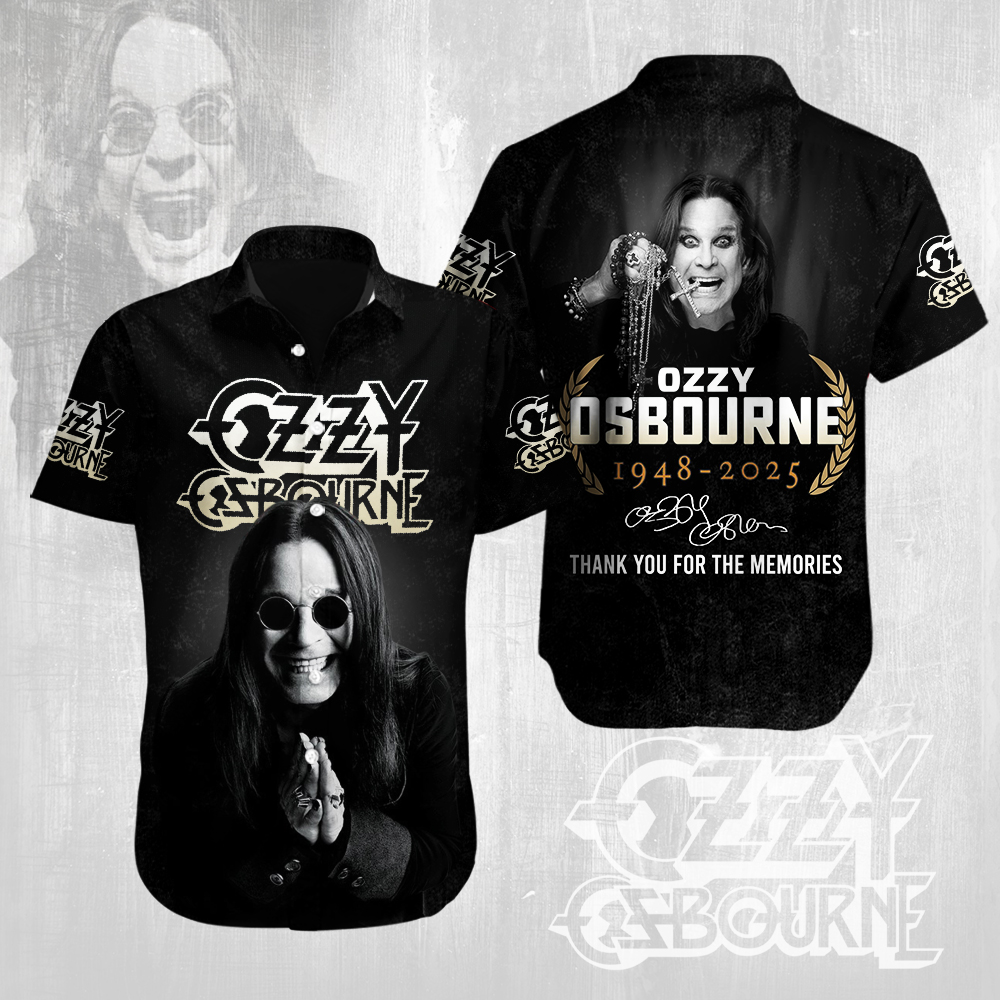 Ozzy Osbourne Short Sleeve Button Down Shirt